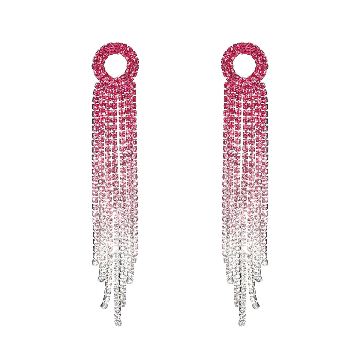 Wholesale Rhinestone Long Tassel Earrings